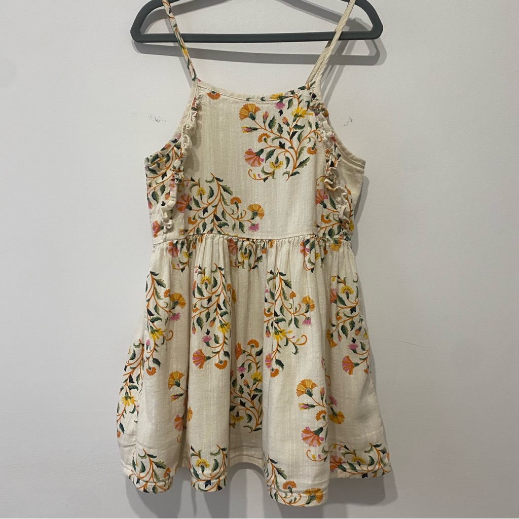 Old Navy Kids Dress - Cream With Floral Accents